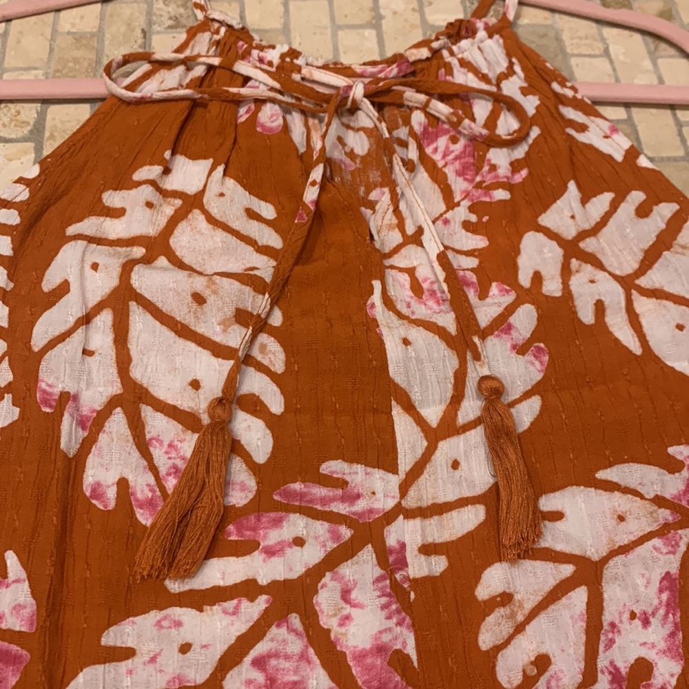 Nicole miller, orange, and pink size medium halter - Picture 3 of 6
